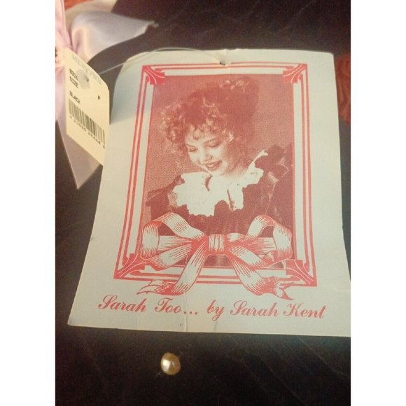 Nwt Girls Shara Too By Shara Vintage Black Velvet Dress Puritan Collar 6X - Picture 4 of 7